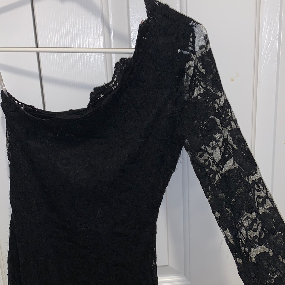 Charlotte Russe one shoulder lace bodycon dress